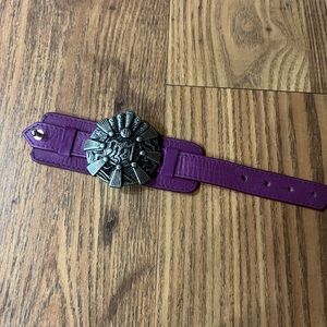 RARE, HTF Fluevog X Jimi Hendrix Buster Bracelet, Violet / Purple, NWOB, OS
